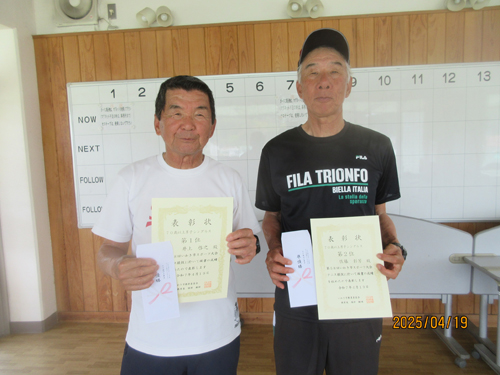 70歳男子入賞者